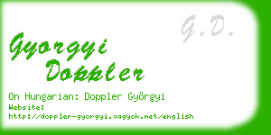 gyorgyi doppler business card
